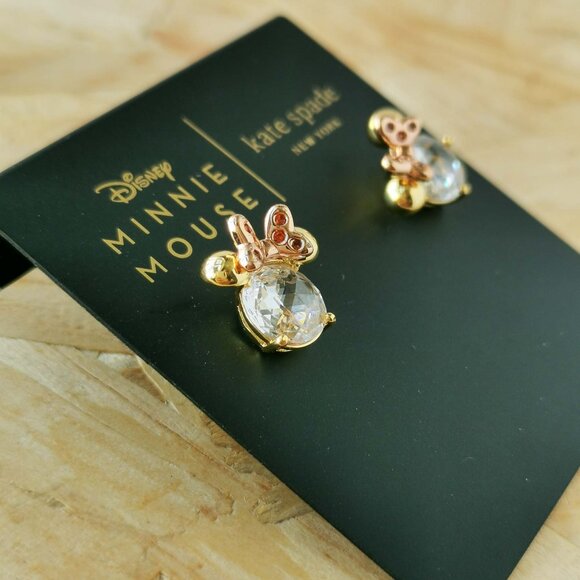 kate spade Minnie Mouse Gold and Pink Earrings - Picture 2 of 3